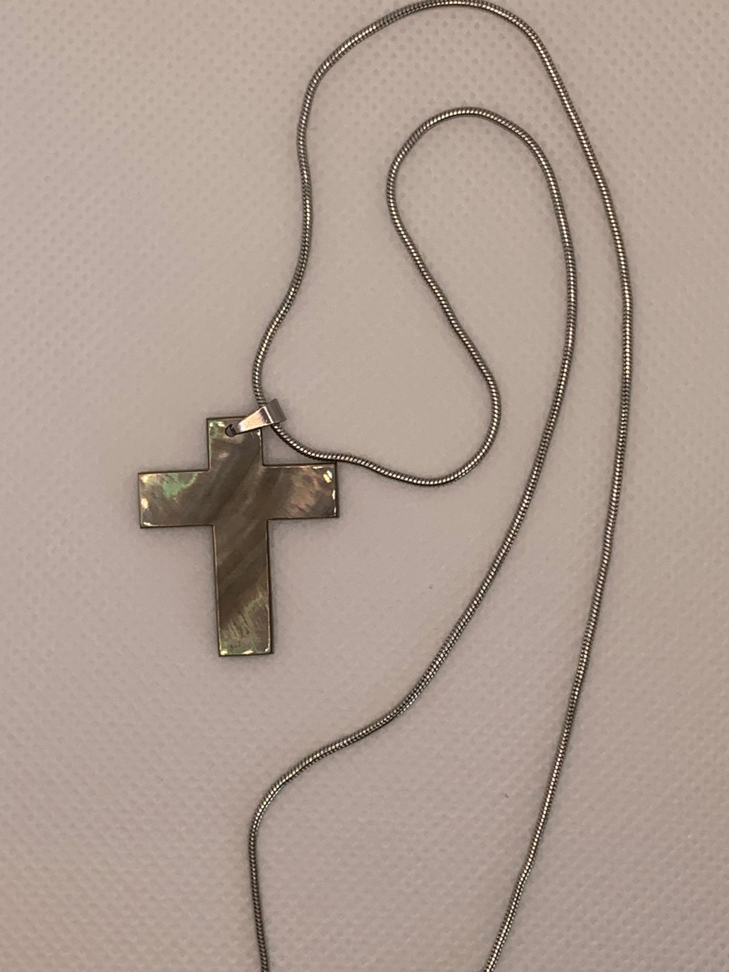 Collier Raie Nacre et Pierres Véritables